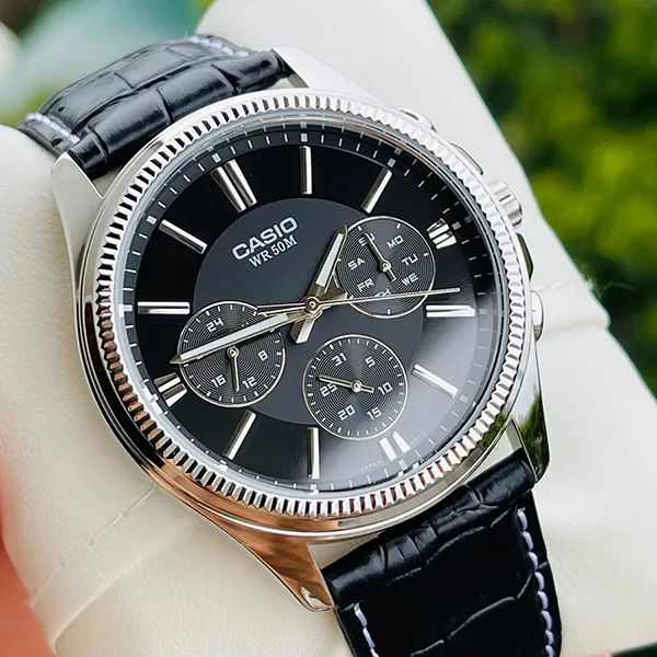 Đồng Hồ Nam Casio MTP-1375L-1AVDF Màu Đen Bạc - Đồng hồ - Vua Hàng Hiệu