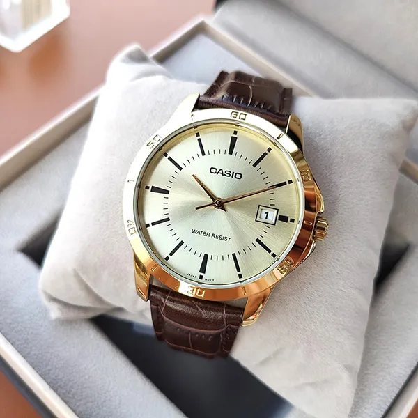 Đồng Hồ Nam Casio MTP-V004GL-9AUDF Màu Nâu Vàng - Đồng hồ - Vua Hàng Hiệu