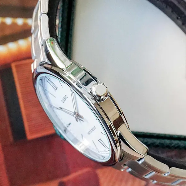 Đồng Hồ Nam Casio MTP-V005D-7B2UDF Màu Trắng Bạc - Đồng hồ - Vua Hàng Hiệu