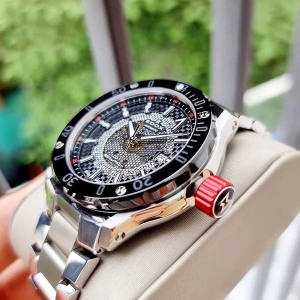Đồng Hồ Nam Edox Chronoffshore 1 Automatic 80099 3RM Nin Màu Đen Bạc