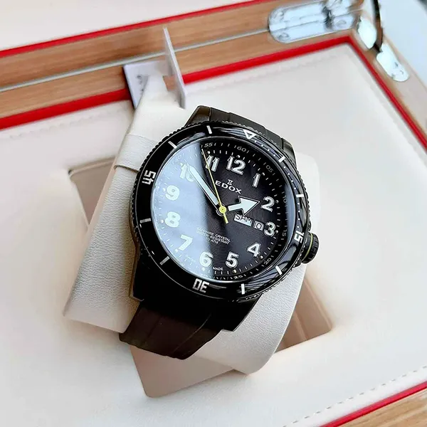 Đồng Hồ Nam Edox Chronorally S Quartz 84300-37NJCA-NJB Màu Đen - Đồng hồ - Vua Hàng Hiệu
