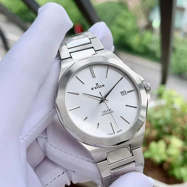 Đồng Hồ Nam Edox Delfin 80117-3M-AIN Màu Bạc Trắng - Đồng hồ - Vua Hàng Hiệu