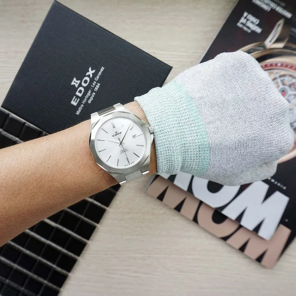 Đồng Hồ Nam Edox Delfin 80117-3M-AIN Màu Bạc Trắng - Đồng hồ - Vua Hàng Hiệu
