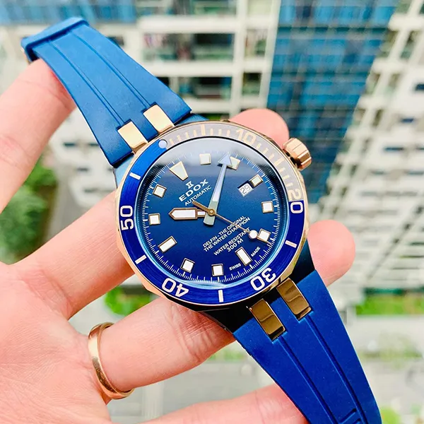 Đồng Hồ Nam Edox Delfin Diver 80110 357BURCA Buir Màu Xanh - Đồng hồ - Vua Hàng Hiệu