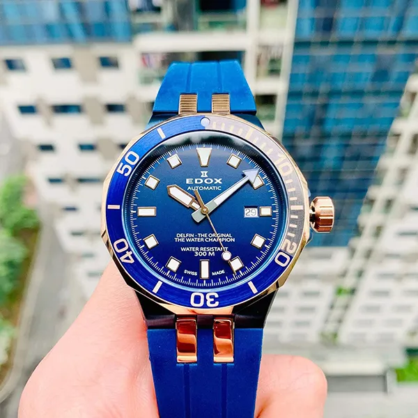 Đồng Hồ Nam Edox Delfin Diver 80110 357BURCA Buir Màu Xanh - Đồng hồ - Vua Hàng Hiệu
