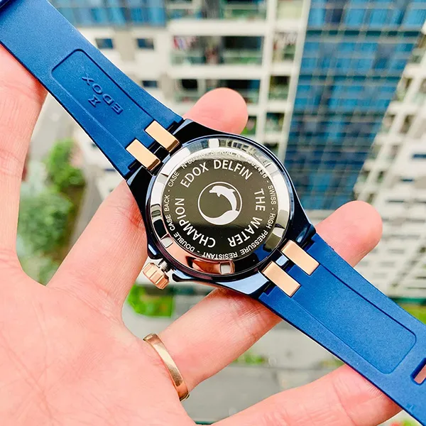Đồng Hồ Nam Edox Delfin Diver 80110 357BURCA Buir Màu Xanh - Đồng hồ - Vua Hàng Hiệu
