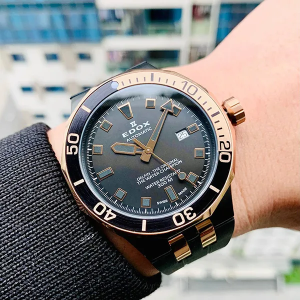 Đồng Hồ Nam Edox Delfin Diver 80110 357NRCa Nir Màu Đen - Đồng hồ - Vua Hàng Hiệu