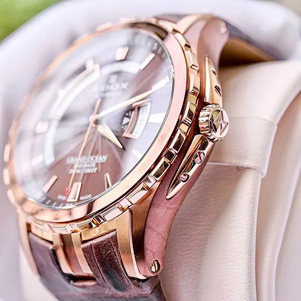 Đồng Hồ Nam Edox Grand Ocean 83006-357BRR-BRIR Màu Nâu Đen - Đồng hồ - Vua Hàng Hiệu