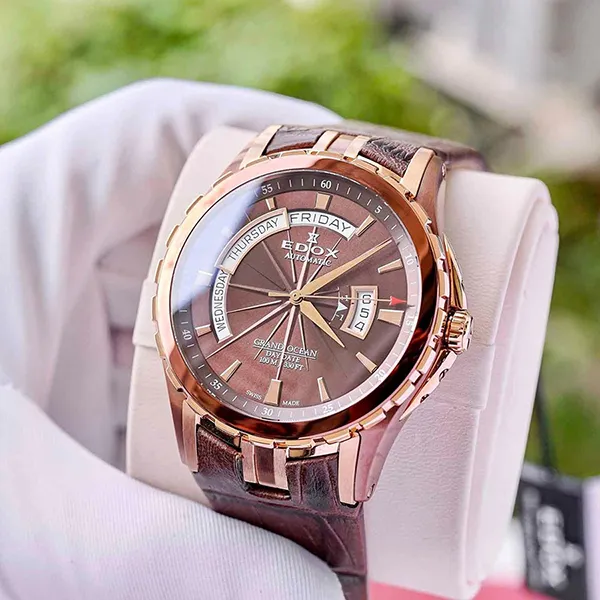 Đồng Hồ Nam Edox Grand Ocean 83006-357BRR-BRIR Màu Nâu Đen - Đồng hồ - Vua Hàng Hiệu