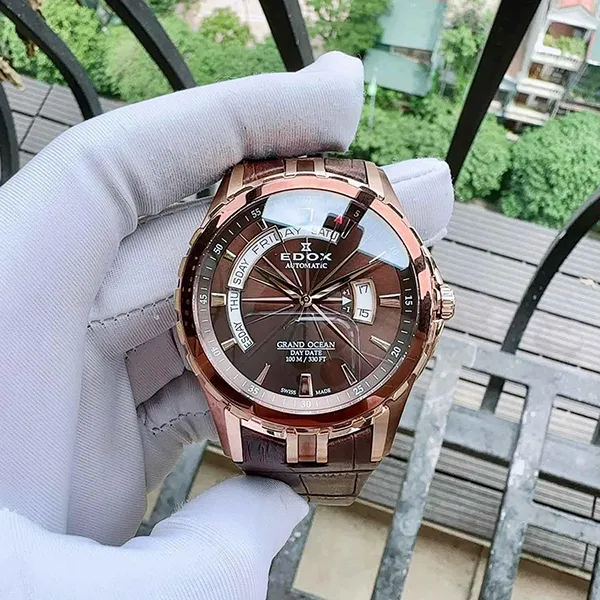 Đồng Hồ Nam Edox Grand Ocean 83006-357BRR-BRIR Màu Nâu Đen - Đồng hồ - Vua Hàng Hiệu