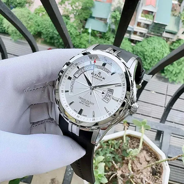 Đồng Hồ Nam Edox Grand Ocean 83006-3CA-AIN Màu Trắng Đen