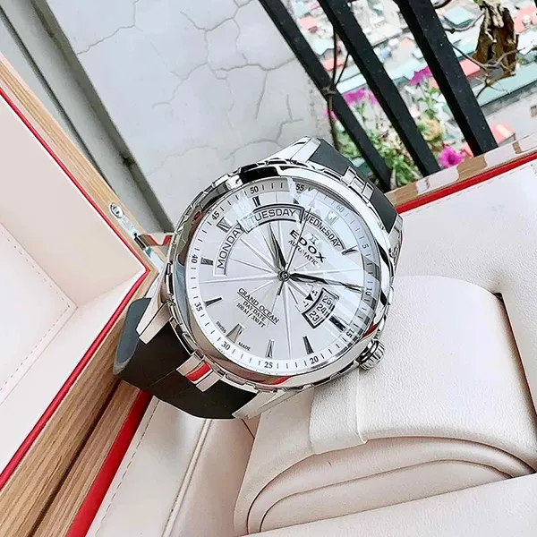 Đồng Hồ Nam Edox Grand Ocean 83006-3CA-AIN Màu Trắng Đen