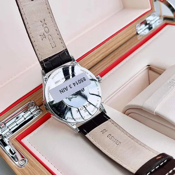 Đồng Hồ Nam Edox Les Vauberts Automatic 85014-3-AIN Màu Trắng Nâu