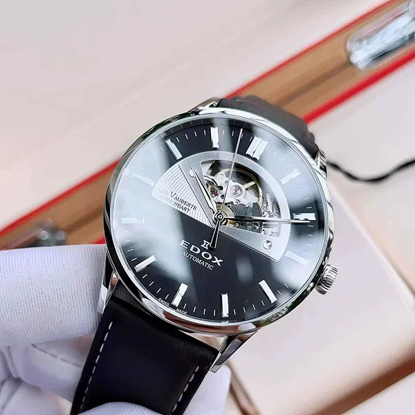 Đồng Hồ Nam Edox Les Vauberts Automatic 85014-3C1-NIN Màu Đen