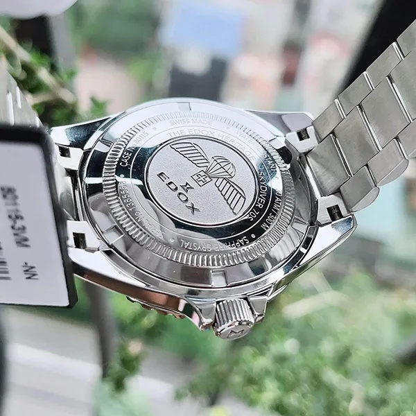 Đồng Hồ Nam Edox Skydiver 80115-3VM-NN Màu Đen Bạc