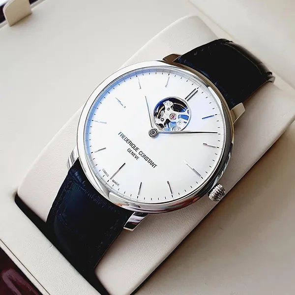 Đồng Hồ Nam Frederique Constant Slimline FC-312S4S6 Màu Trắng Đen