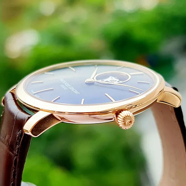 Đồng Hồ Nam Frederique Constant Slimline Open Heart FC-312G4S4 Màu Xanh Nâu - Đồng hồ - Vua Hàng Hiệu