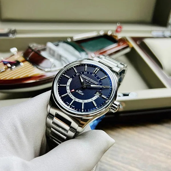 Đồng Hồ Nam Frederique Constant Yacht Timer GMT FC-350NT4H6B Màu Bạc Xanh