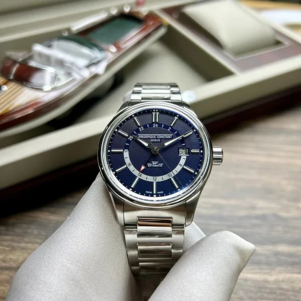Đồng Hồ Nam Frederique Constant Yacht Timer GMT FC-350NT4H6B Màu Bạc Xanh