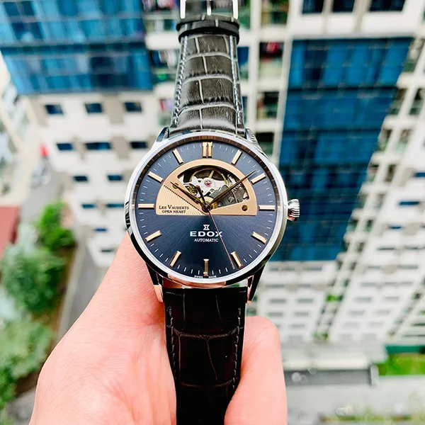 Đồng Hồ Nam Edox Les Vauberts Automatic 85014 3 Gir Màu Xám Đen - Đồng hồ - Vua Hàng Hiệu