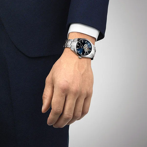Đồng Hồ Nam Tissot Gentleman Powermatic 80 Open Heart Blue T127.407.11.041.01 Màu Xanh Navy - Đồng hồ - Vua Hàng Hiệu