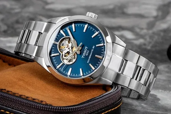 Đồng Hồ Nam Tissot Gentleman Powermatic 80 Open Heart Blue T127.407.11.041.01 Màu Xanh Navy - Đồng hồ - Vua Hàng Hiệu