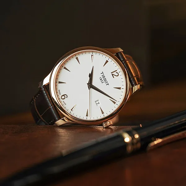 Đồng Hồ Nam Tissot Tradition Men's Watch T063.610.36.037.00 Màu Nâu - Đồng hồ - Vua Hàng Hiệu