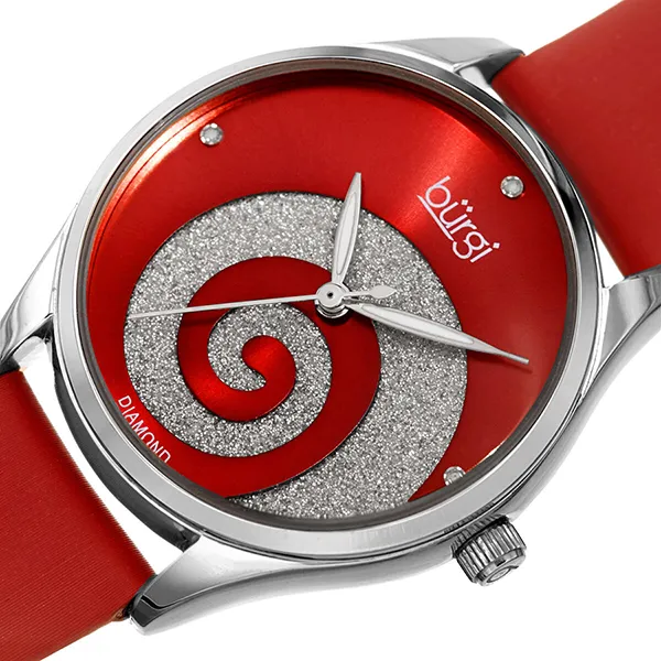 Đồng Hồ Nữ Burgi Analog Swirl Quartz Diamond Red Dial BUR201RD Màu Đỏ - Đồng hồ - Vua Hàng Hiệu