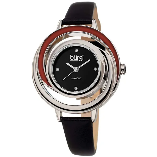 Đồng Hồ Nữ Burgi Diamond Silver Dial Ladies Watch BUR210SSB Màu Đen
