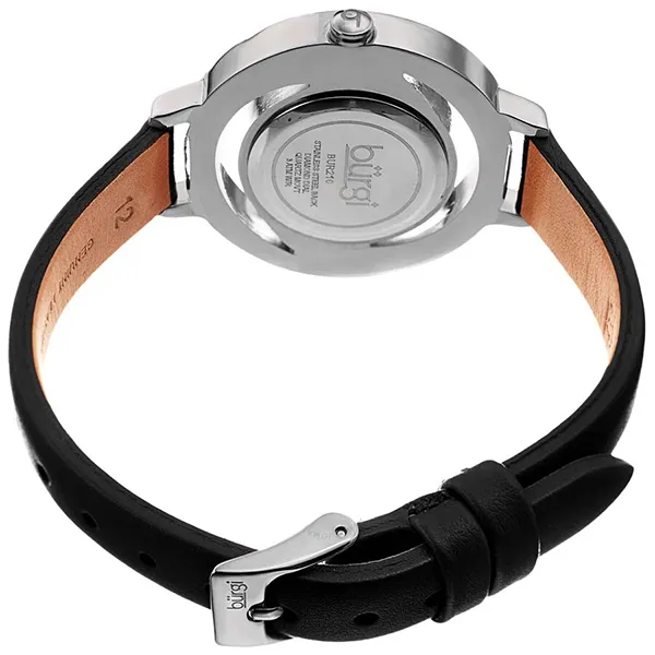 Đồng Hồ Nữ Burgi Diamond Silver Dial Ladies Watch BUR210SSB Màu Đen