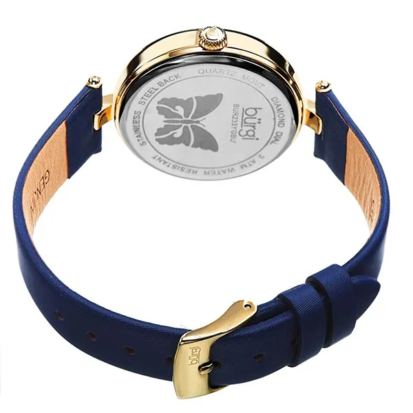 Đồng Hồ Nữ Burgi Pretty Butterfly Quartz Diamond Ladies Watch BUR233YGBU Màu Vàng Xanh - Đồng hồ - Vua Hàng Hiệu