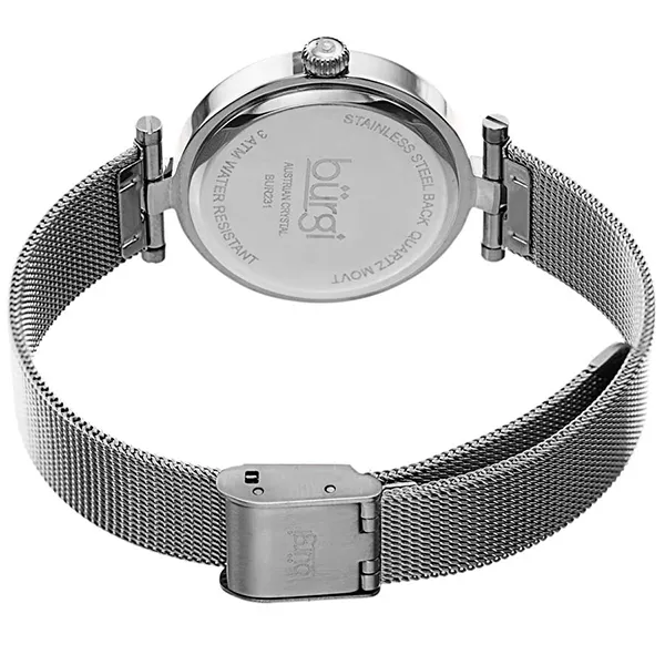 Đồng Hồ Nữ Burgi Silver Pink Dial Stainless Steel Mesh Ladies Watch BUR231SSPK Màu Hồng