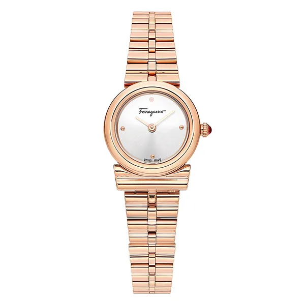 Đồng Hồ Nữ Salvatore Ferragamo Gancini Horizontal Màu Vàng Hồng