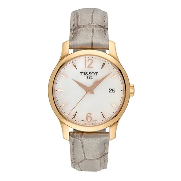 Đồng Hồ Nữ Tissot T-Trend Tradition Watch T063.210.37.117.00 Màu Kem Nâu