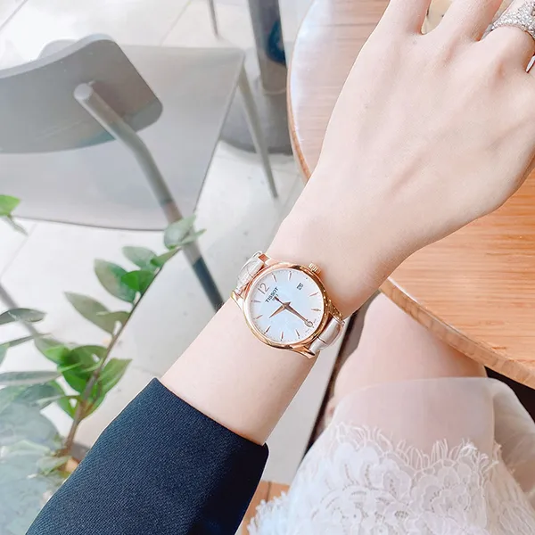 Đồng Hồ Nữ Tissot T-Trend Tradition Watch T063.210.37.117.00 Màu Kem Nâu