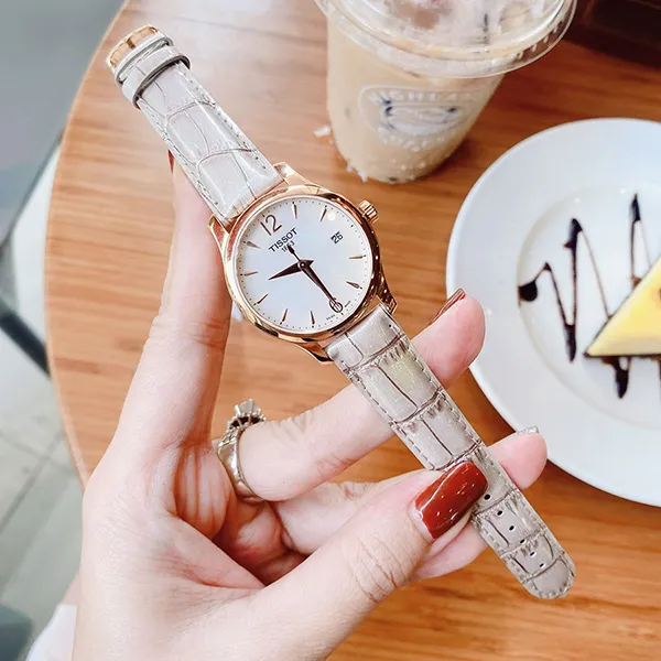 Đồng Hồ Nữ Tissot T-Trend Tradition Watch T063.210.37.117.00 Màu Kem Nâu