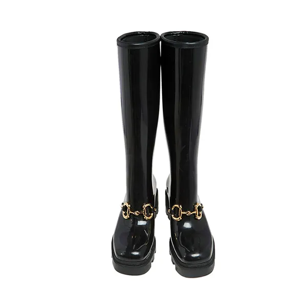Giày Boot Nữ Gucci Black Rubber Horsebit Knee Length Màu Đen Size 34 - Giày - Vua Hàng Hiệu