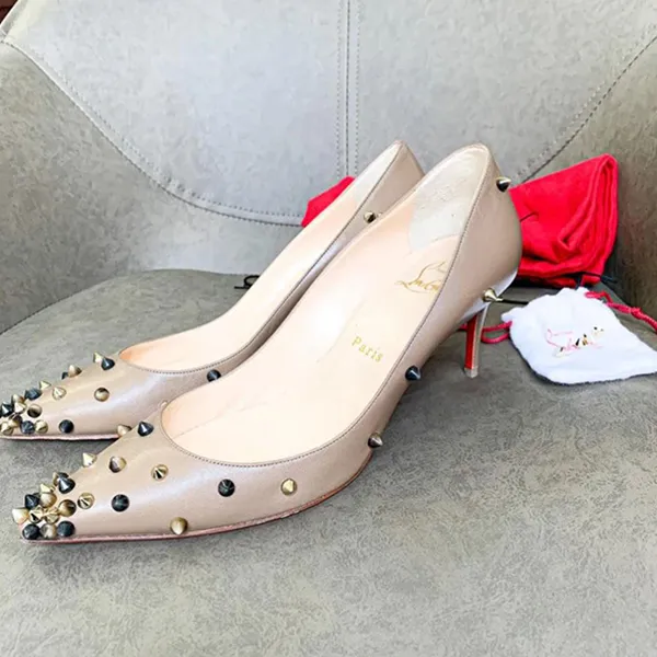 Giày Cao Gót Nữ Christian Louboutin Degraspike Studded Pointy Toe Pump Màu - Giày - Vua Hàng Hiệu