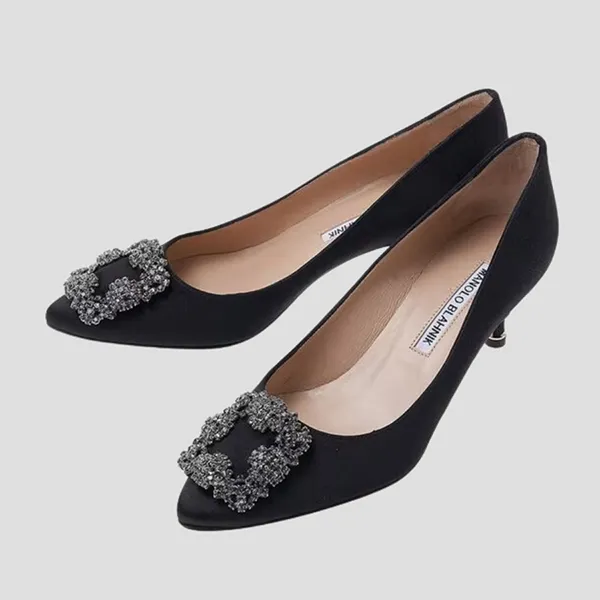 Giày Cao Gót Nữ Manolo Blahnik In Black 9XX0317 0053 Màu Đen - Giày - Vua Hàng Hiệu
