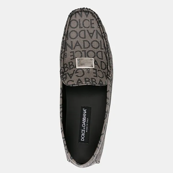 Giày Lười Nam Dolce & Gabbana D&G Loafers Men A50597AJ699 Màu Nâu Xám Size 39 - 1
