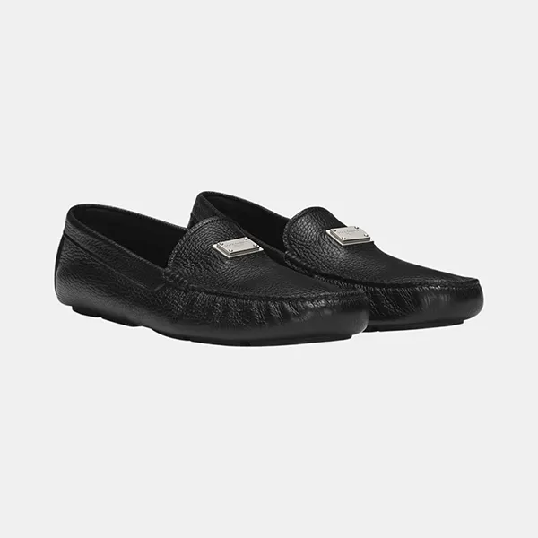 Giày Lười Nam Dolce & Gabbana D&G Tag Sport Deerskin Driver Shoes A50596A803480999 Màu Đen Size 40