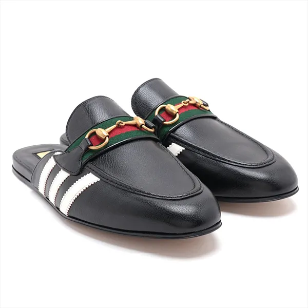Giày Hở Gót Nam Gucci x Adidas Horsebit Leather Mule 721481 Màu Đen Size 7 - Giày - Vua Hàng Hiệu