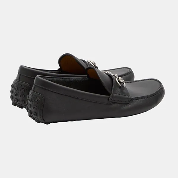 Giày Lười Nam Gucci Men's Driver With Horsebit Loafers 7658591XH001000 Màu Đen Size 7.5 - Giày - Vua Hàng Hiệu
