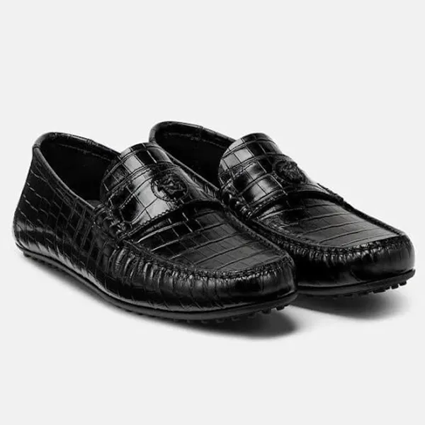 Giày Lười Nam Versace La Medusa Leather Loafers Black DSU8527 Màu Đen Size 42 - Giày - Vua Hàng Hiệu