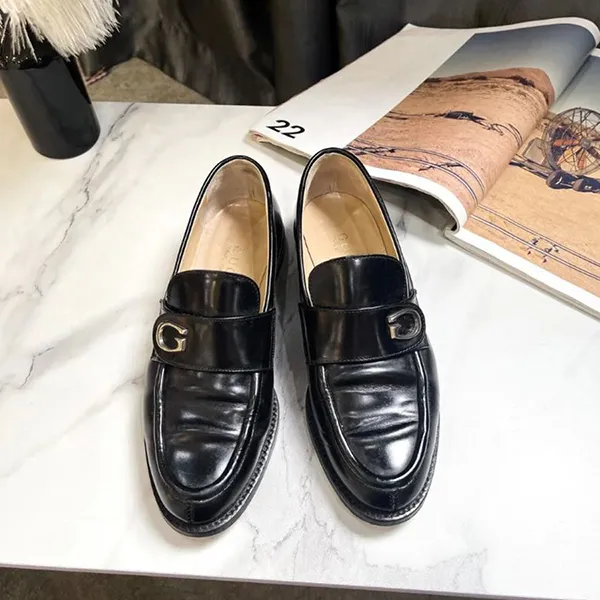 Giày Lười Nữ Gucci Dress Shoes Loafers Black Leather Beautiful Màu Đen Size 36 - Giày - Vua Hàng Hiệu