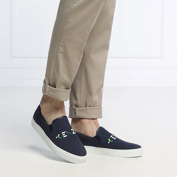Giày Slip On Nam Kenzo K-Skate FB65SN186F71 Màu Xanh Navy Size 40 - Giày - Vua Hàng Hiệu