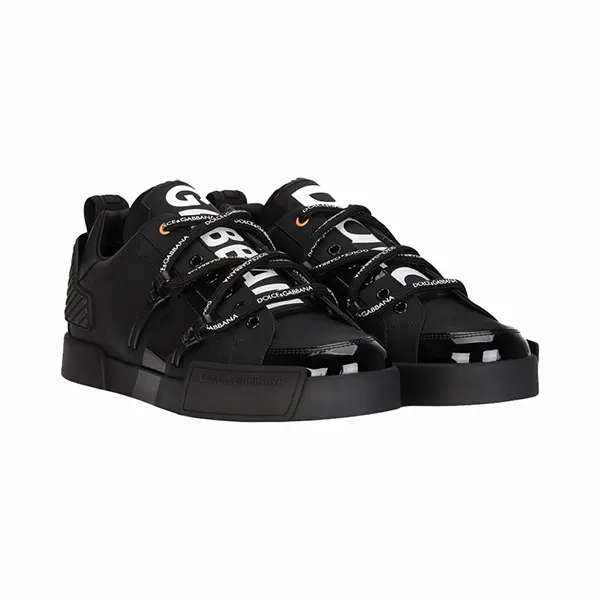 Giày Sneaker Nam Dolce & Gabbana D&G Portofino In Calfskin Patent Leather Black CS1783AJ98689690 Màu Đen Size 6 - Giày - Vua Hàng Hiệu