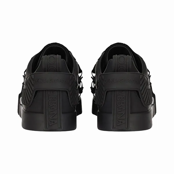 Giày Sneaker Nam Dolce & Gabbana D&G Portofino In Calfskin Patent Leather Black CS1783AJ98689690 Màu Đen Size 6 - Giày - Vua Hàng Hiệu
