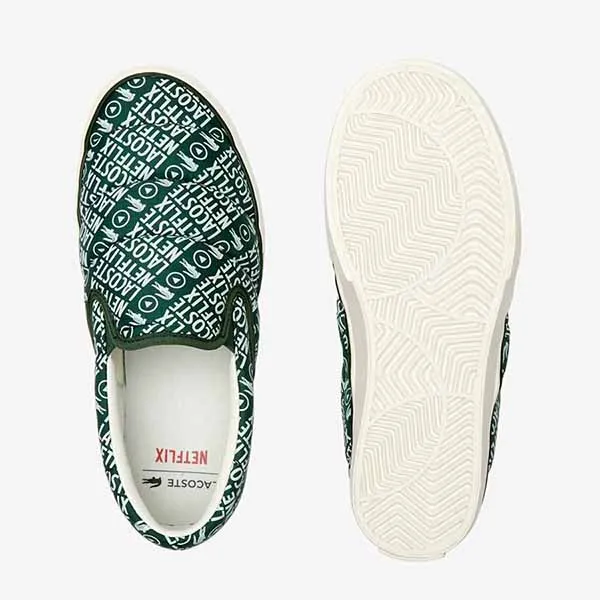 Giày Sneaker Nam Lacoste X Netflix Men's Jump Serve Slip N 1232CMA Màu Xanh Lá Size 35.5 - Giày - Vua Hàng Hiệu
