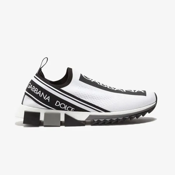 Giày Sneaker Unisex Dolce & Gabbana D&G Branded Sorrento WMNS Màu Trắng Đen Size 37.5